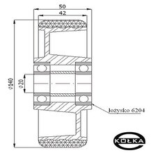 Koo aluminiowo-poliuretanowe fi.140mm    A30P