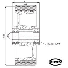 Koo aluminiowo-poliuretanowe fi.180mm    A50P