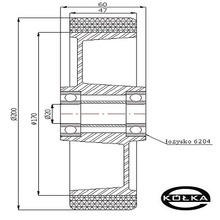 Koo aluminiowo-poliuretanowe fi.200mm     A60P