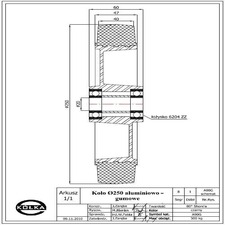 Koo aluminiowo-gumowe fi.250mm     A90G