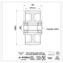 Koo tworzywowe fi.160mm (poliamid) do duych obcie   41BN