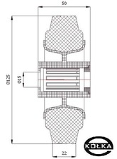 Koo tworzywowo-gumowe fi. 125mm, o. nierdzewne  20TSX