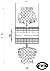 Koo tworzywowo-gumowe fi. 125mm 29TS