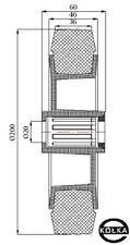 Koo tworzywowo-gumowe fi. 200mm  60T