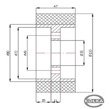Rolki do posuwu fi. 110mm                          RMP-110-47/35
