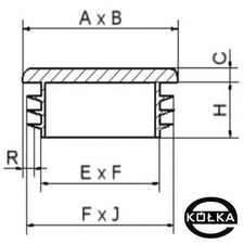 Zalepka prostoktna 20x30mm - 10szt.