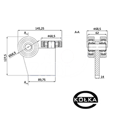 Wzek stay 3-rolkowy z paskownikiem       G-3M-80