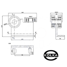 Wzek do bram podwieszanych przesuwnych 80x80x5 P-3M-80