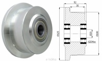 Koo z konierzem z litej stali fi.125mm         V20