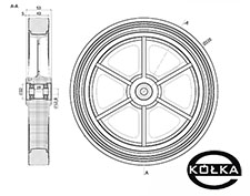 Koo do kosiarek tworzywowo-gumowe fi.310mm     310T*M8