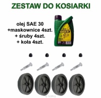 Zestaw do kosiarki: koa, olej, ruby, maskownice