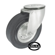 Koła metalowo-gumowe fi.180mm w obudowie skrętnej z otworem 57