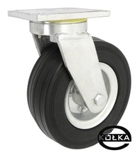 Koło metalowo-gumowe fi.200mm w obudowie skrętnej 62NNŁD