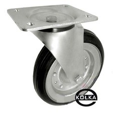 Koło metalowo-gumowe fi.200mm w obudowie skrętnej 62R