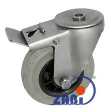 Koło fi. 125mm w obud. skrętnej za stali nierdzewnej z otworem