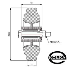 Koo tworzywowo-gumowe fi. 125mm 21TS