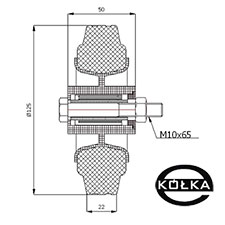 Ko�o tworzywowo-gumowe fi. 125mm 21T
