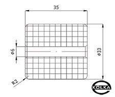 Rolka tworzywowa prosta fi. 33mm       RB-33/6