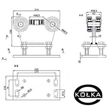 Wzek stay 5-rolkowy z reguacj wysokoci       R-5M-80