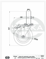 Zestaw (koo fi.200mm) do rusztowania z rur i hamulcem  ZR65NWH